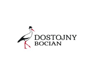 Projekt graficzny logo dla firmy online Dostojny Bocian